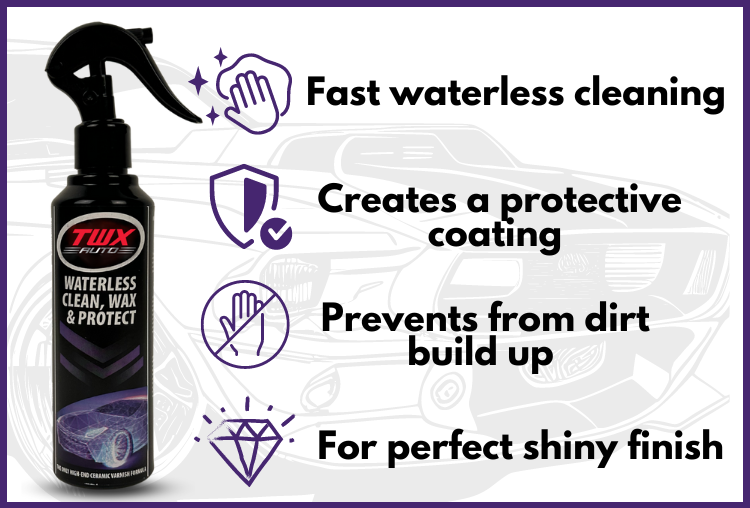 TWX® Auto 3-in-1 Waterless Clean, Wax and Protect